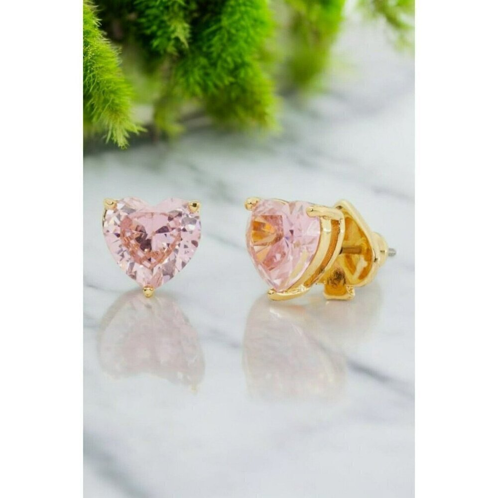 Kate Spade New York My Love Heart Stud Earrings in Pink